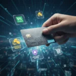 Credit card with digital rewards icons, symbolizing the 2026 rewards program update and increased spending power.