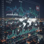 Financial chart with economic indicators for 2026 stock market volatility