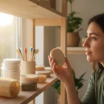 Conscious Consumption: Save 8% on Personal Care Annually Thoughtful consumer choosing eco-friendly personal care products for conscious consumption