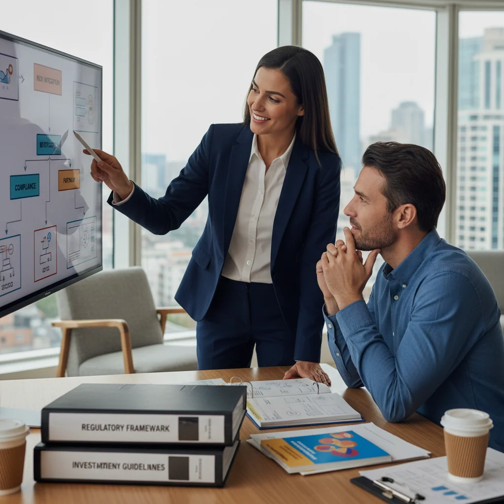 Financial advisor explaining complex SEC regulatory changes to a retail investor.