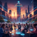 Diverse gig workers using technology, symbolizing the growing digital freelance economy by 2026.
