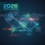 Global supply chain network with resilient connections for 2026 planning