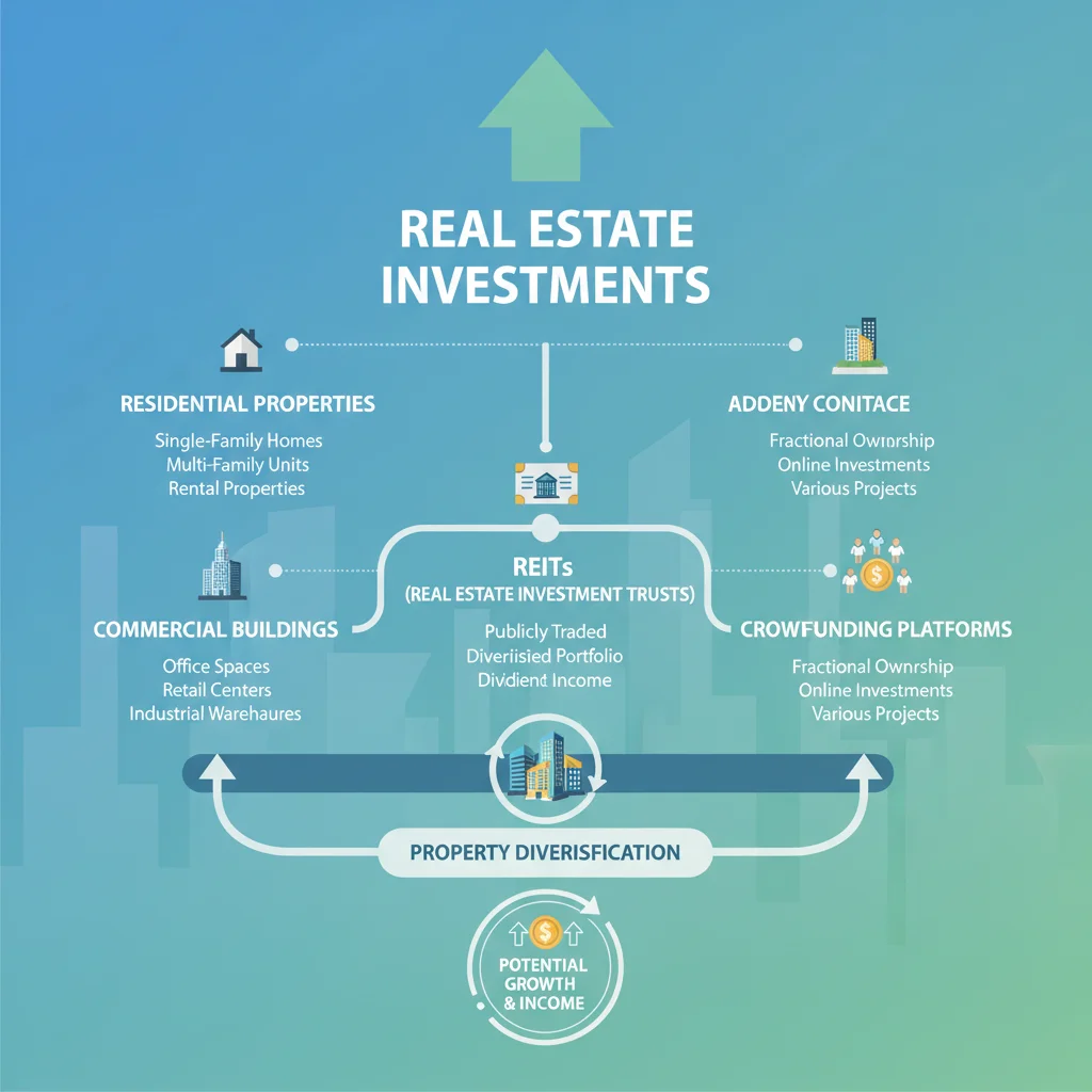 Infographic showing diverse real estate investment options