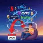 Smart streaming savings 2026 guide with streaming logos and dollar signs
