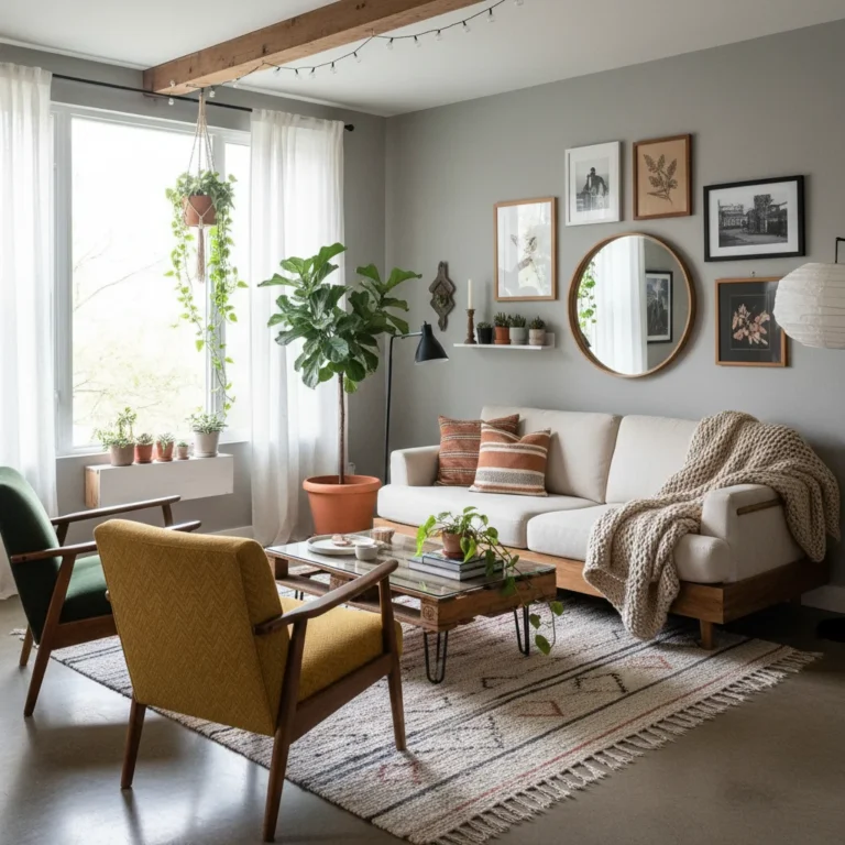 Stylish living room with budget-friendly decor
