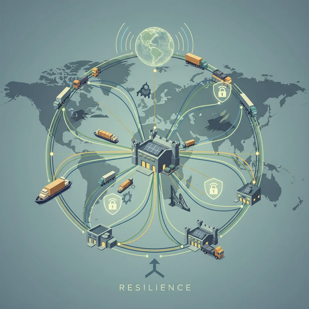 Resilient global supply chain network with diversified routes and logistics infrastructure