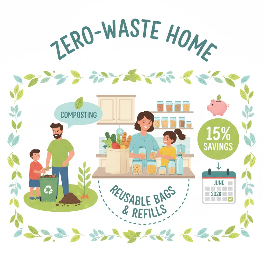 Zero-Waste Living: Save 15% in US Households by 2026