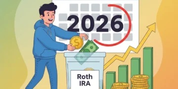 Person investing in Roth IRA for 2026 retirement growth