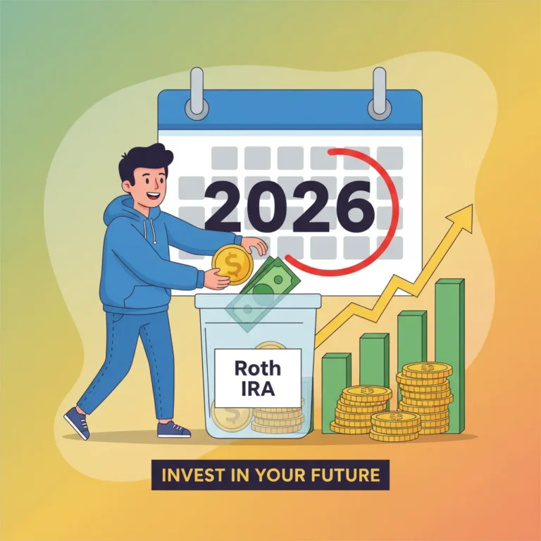 Person investing in Roth IRA for 2026 retirement growth
